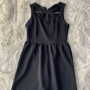 Geometric Cutout Little Black Dress